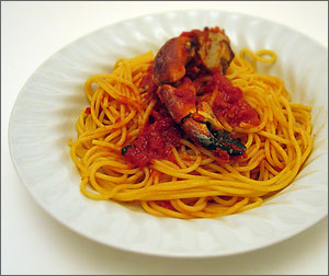 Spaghetti con i granchi