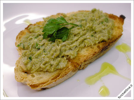 Bruschetta alla crema di carciofi