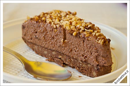 Fetta di cheesecake alla Nutella