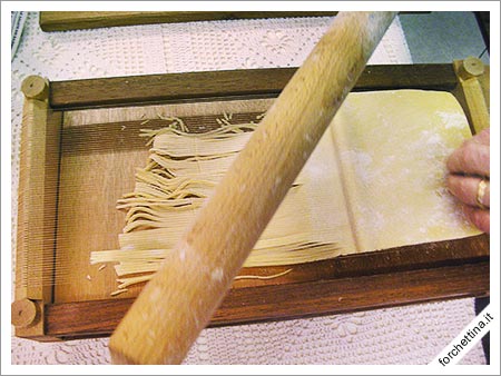 Spaghetti alla chitarra, 

strumento.