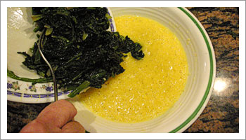 Frittata di spinaci ripiena