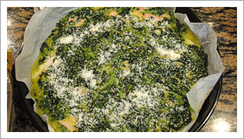 Frittata di spinaci ripiena