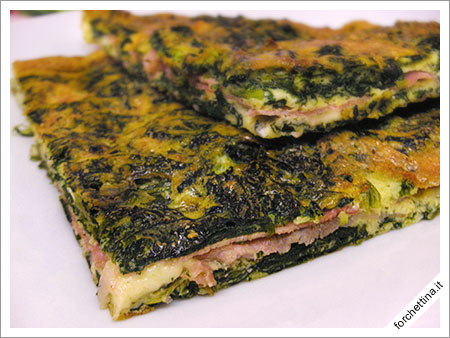 Frittata di spinaci ripiena