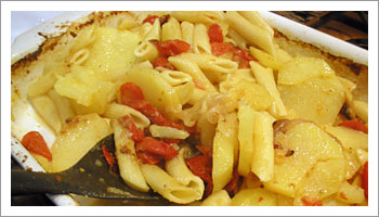 Pasta e patate al forno