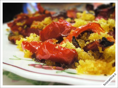 Peperoni al forno con pane gratinato