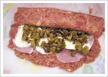 Polpettone farcito con carciofi 
e prosciutto e carciofi