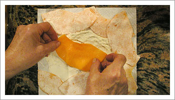 Infarina le fettine 

di zucca