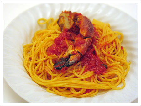 Spaghetti con i granchi