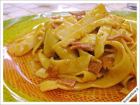 Tagliatelle con la mortadella