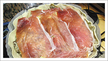  ricopri con il prosciutto come hai fatto per il fondo