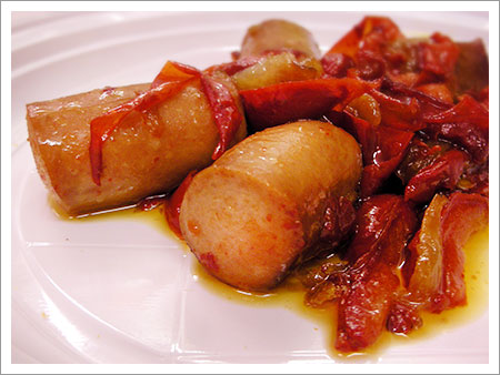 Wrstel con peperoni