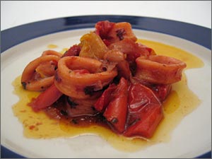 Calamari Con peperoni