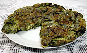 Artichokes omlet 