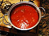 Meat bundles with tomato sauce